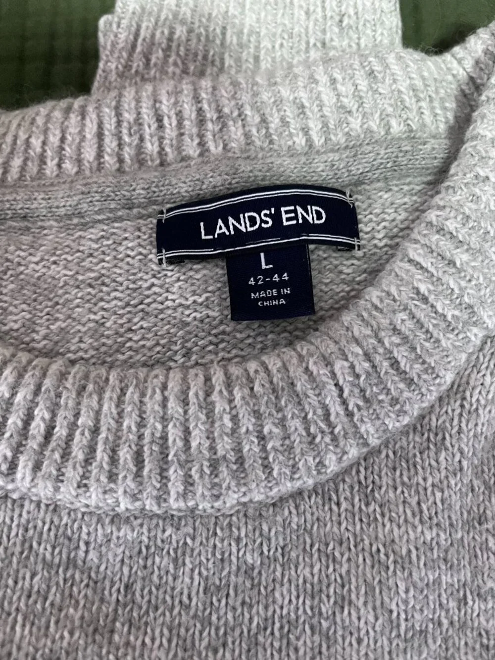 Cozy Lands End Sweater: Great for Campfires and Rainy Days!